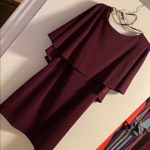 EUC Calvin Klein Cape Overlay Sheath Dress